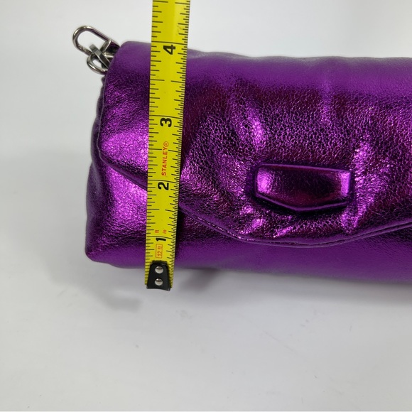 ZARA Purple Metallic Effect Chain Crossbody Bag NWT - Picture 15 of 15